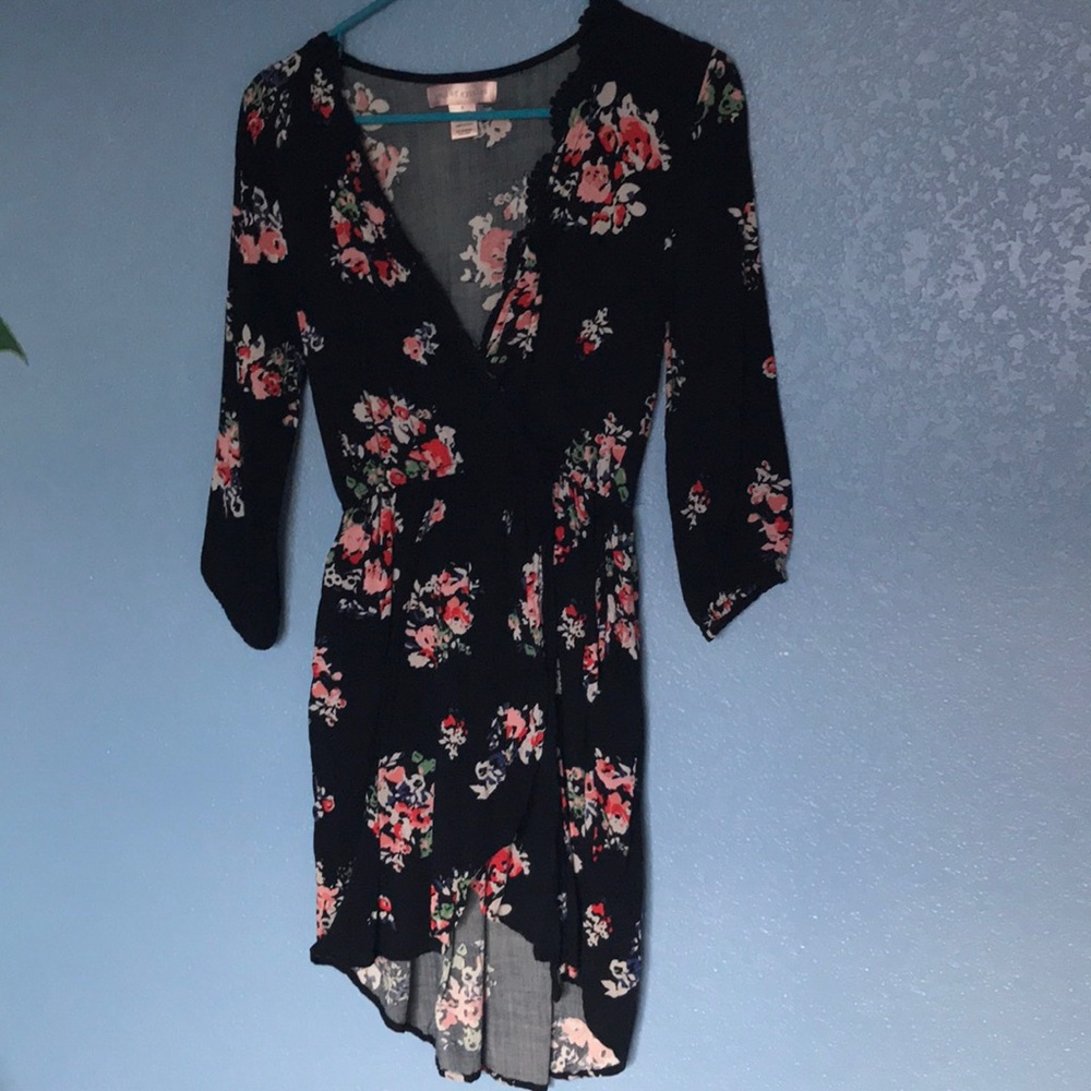 Band Of Gypsies Navy Floral Dress